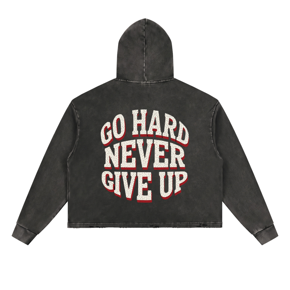 Vintage Washed Frayed-Hem Hoodie