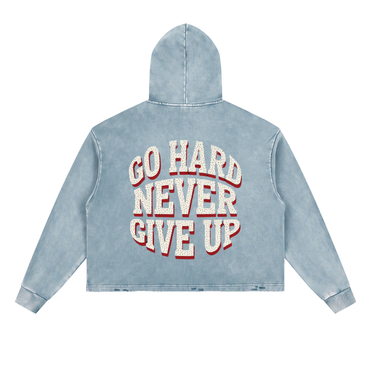 Vintage Washed Frayed-Hem Hoodie