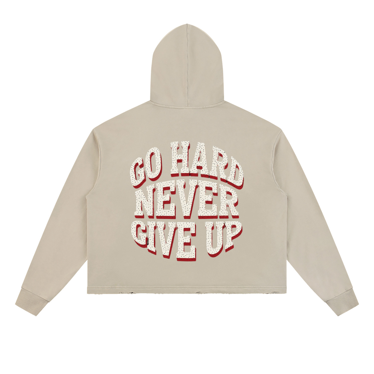 Vintage Washed Frayed-Hem Hoodie