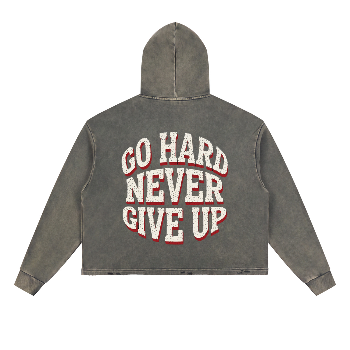 Vintage Washed Frayed-Hem Hoodie