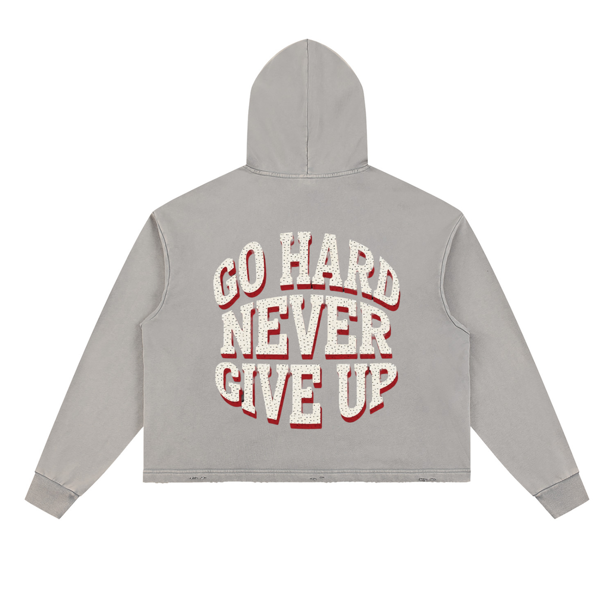 Vintage Washed Frayed-Hem Hoodie